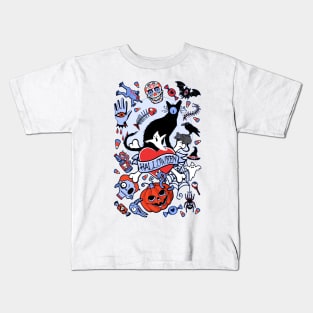 Happy Halloween (blue) Kids T-Shirt